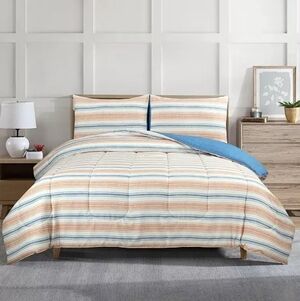 Macy's Twin XL 2 Pc Stripe Comforter Set NWT